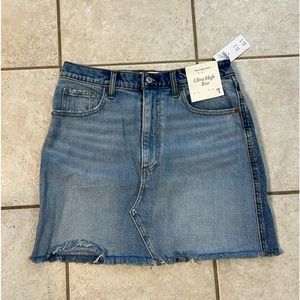 NWT Abercrombie & Fitch high-rise denim mini skirt